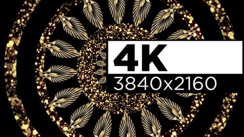 Luxury Gold Tunnel Background 02