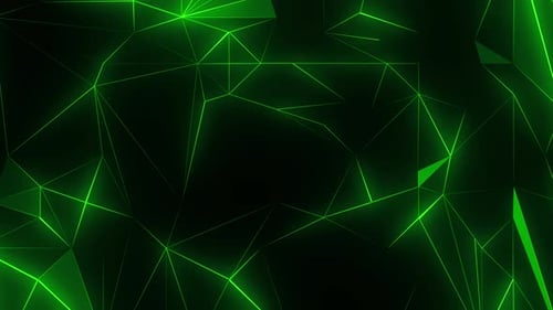 Abstract Neon Green Geometric Plexus Background