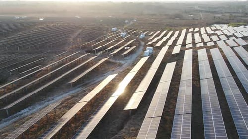 Solar power station in montain