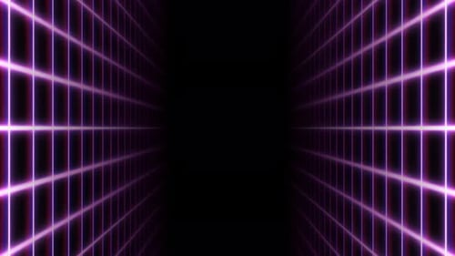 Retro-Synthwave 80er Neon-Gitter-Netzlinien und parallele Ebenen — 4K