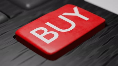 Pressionando um botão comprar agora no teclado.