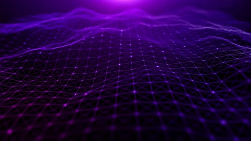 Purple Color Particles Wave Flowing 952