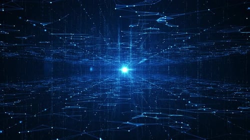 Abstract Digital Network Plexus Background Animation