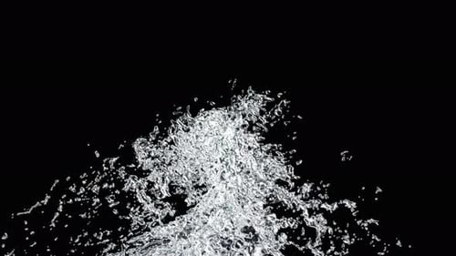 Dynamic Water Splash Transition Alpha Channel Element
