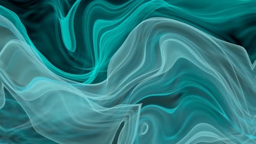Fluid Abstract Teal and Aqua Waves Motion Background