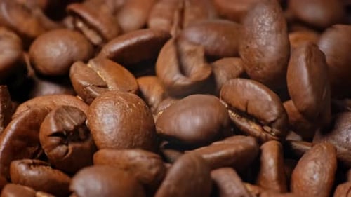Close Up of Roasted Coffee Beans