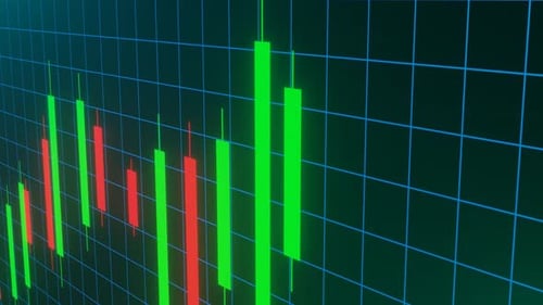 Stock market animated graphic. Stock price chart.