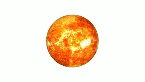 3d Rotated Sun In White Background