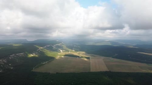 Wheat Fields Aerial View
