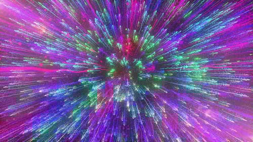 Vibrant Neon Particle Explosion Motion Background