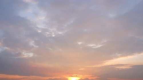 4K Sky Time lapse, Burning sky and shining, Red purple orange blue pink sunset.
