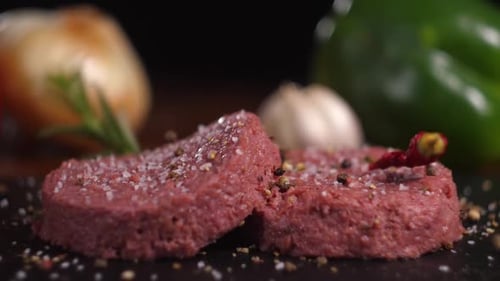 Burger végétalien à base de plantes Fake Vegeterian Boeuf Viande Gros plan Frais Impossible Veggie Food Beyond