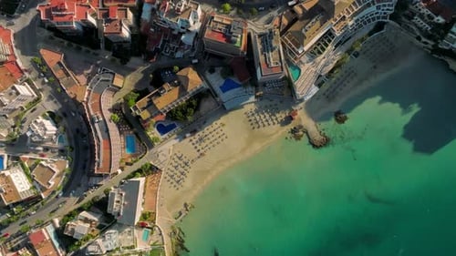 Vista aérea de la capital de Mallorca Palma De Mallorca en España