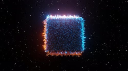 Ice Cube in Open Space