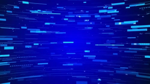 3D-Hologramm Big Data Digital City mit futuristischer Matrix. Abstrakt digital