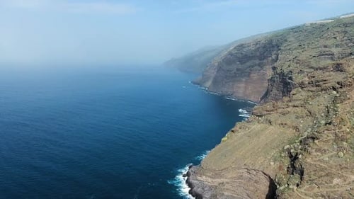 Aerial Of Amazing Ocean Coast Cliffs