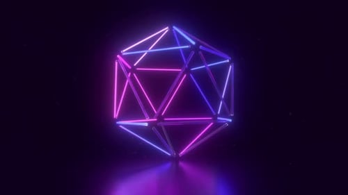 Neon Geometric Figure VJ Loop