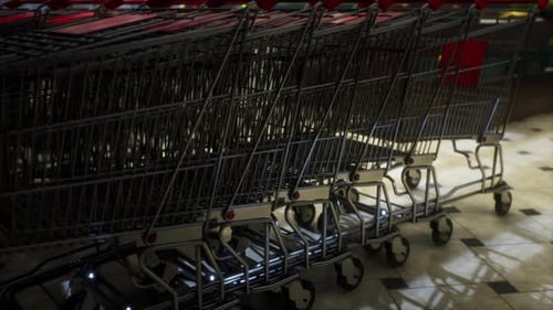 Empty Closed Supermarket Due Covid19 Coronavirus Epidemic