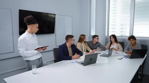 Business Team Meeting in a Modern Office
