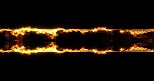Animated Fiery Particle Transition and Reveal Elements