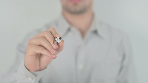 Hand Writing 'Be Active' on Clear Surface