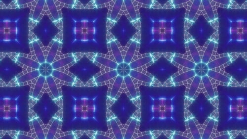 Blinking Lights Neon Kaleidoscope Background Loop 4K 06