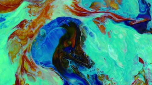 Swirling Paints Create Abstract Background