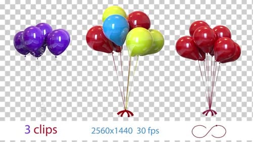 Vibrant Floating Celebration Balloons