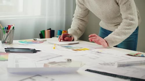 Architekt Designer Arbeitsplatz Nahaufnahme