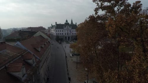 Aerial shot of the Congress Square