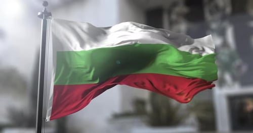 Bulgarian Flag Waving in Realistic 3D Animation