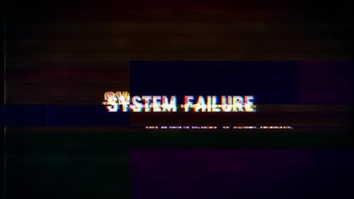 Texto de fallo del sistema con efecto retro de fallo