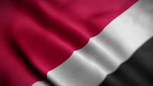 Dynamic Flowing Fabric Flag Abstract Background Animation