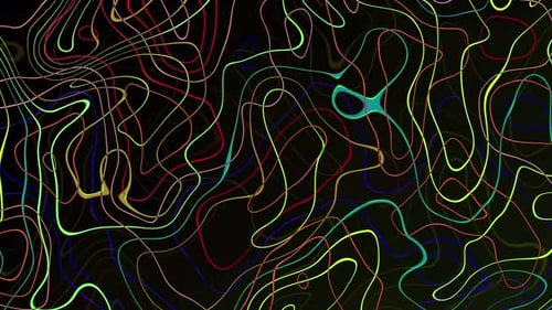 Animated Abstract Neon Wavy Lines Background Loop