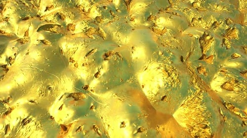 Goldener geschmolzener Strom