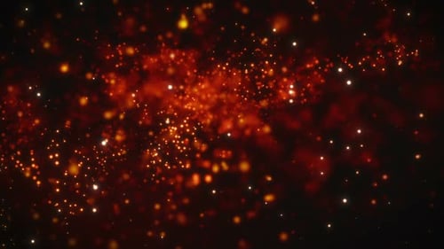 Abstract Warm Glowing Particle Flow Background Animation