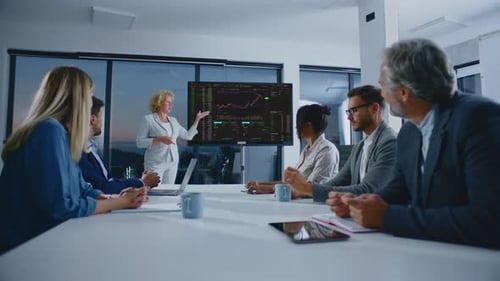 Business Professionals in Modern Office Meeting