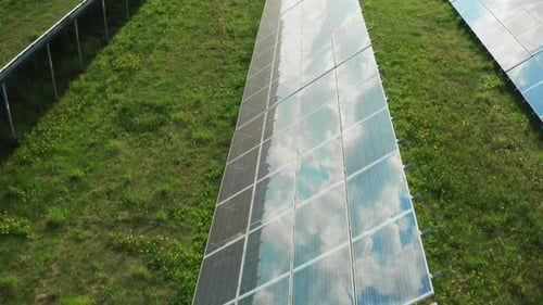 Reflective Solar Panels in a Rural Landscape