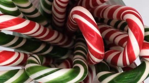 Holiday Candy Canes, Red and Green Christmas Treats