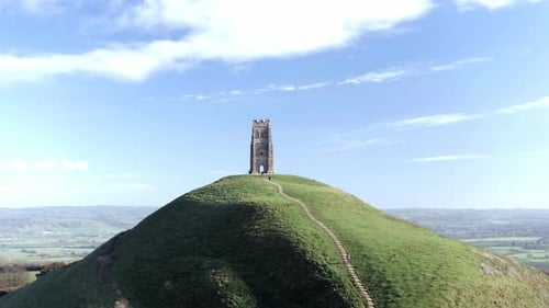 Château de Glastonbury Tor en Angleterre