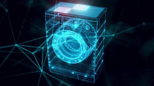 Washing Machine Hologram Close Up Hd