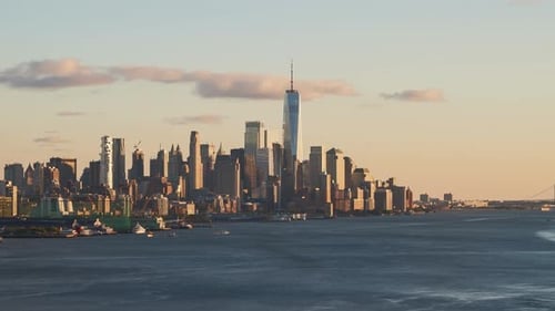 New York City Downtown at Sunset