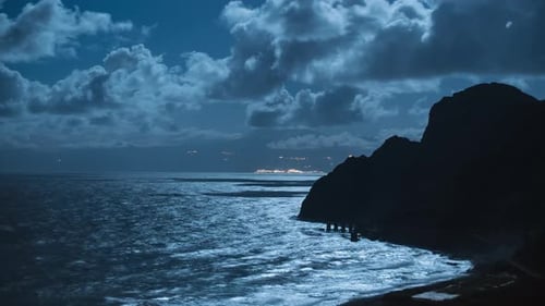 Moonlight Night Sea 1