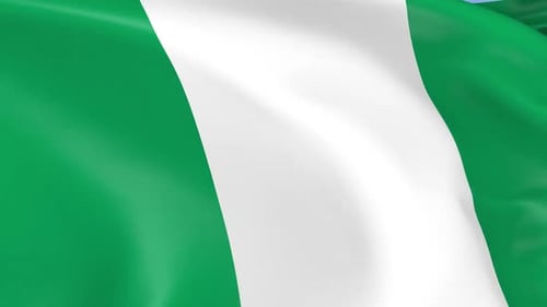 Realistic Waving Nigeria Flag Animation