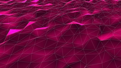 Animated Pink Geometric Polygon Wave Background