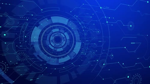 Futuristic Digital Circuit Board Background Animation