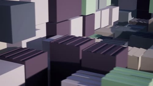 Abstract Cubic 3D Surface Retro Gaming Background