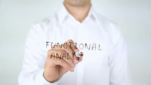 Functional Analysis Written on Glass by Person