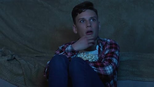 Scared Young Man Watching Horror Movie at Home Alone, Frightened Person, Night