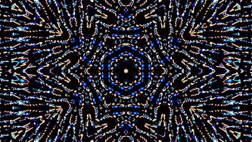 bunte Linien, leuchtende Wellen, Blumenform, Hintergrund, Kaleidoskop, abstrakt